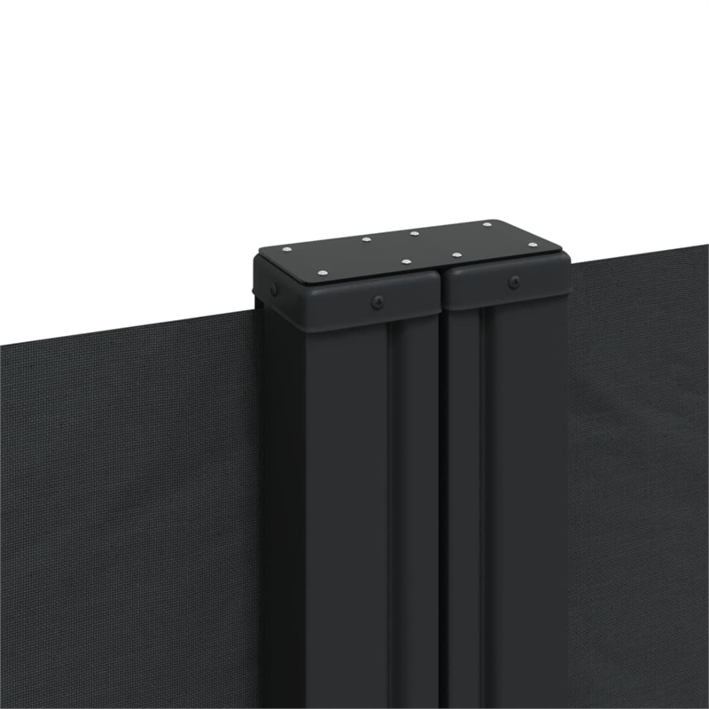 vidaXL Retractable Side Awning with PU Coating in Black