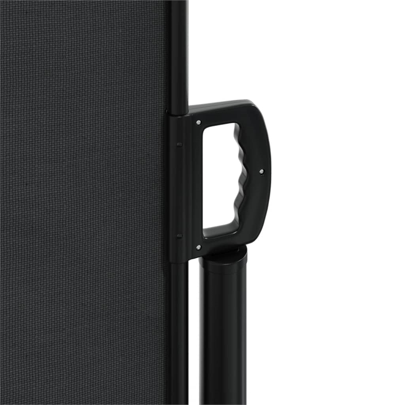 vidaXL Retractable Side Awning with PU Coating in Black