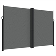 vidaXL Retractable Side Awning with PU Coating in Anthracite