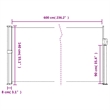 vidaXL Retractable Side Awning with PU Coating in Blue