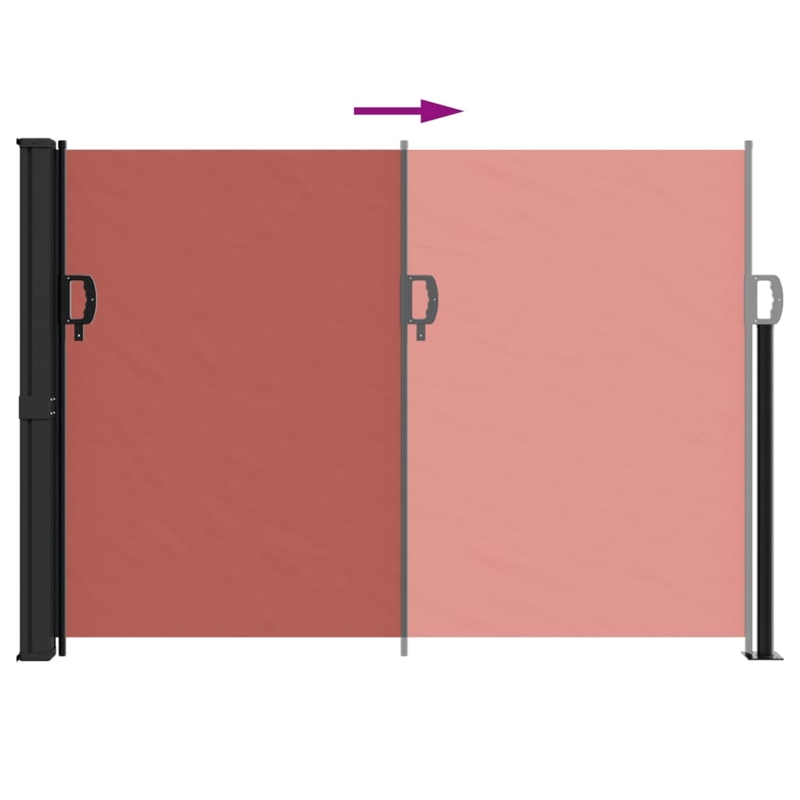 vidaXL Retractable Side Awning in Terracotta