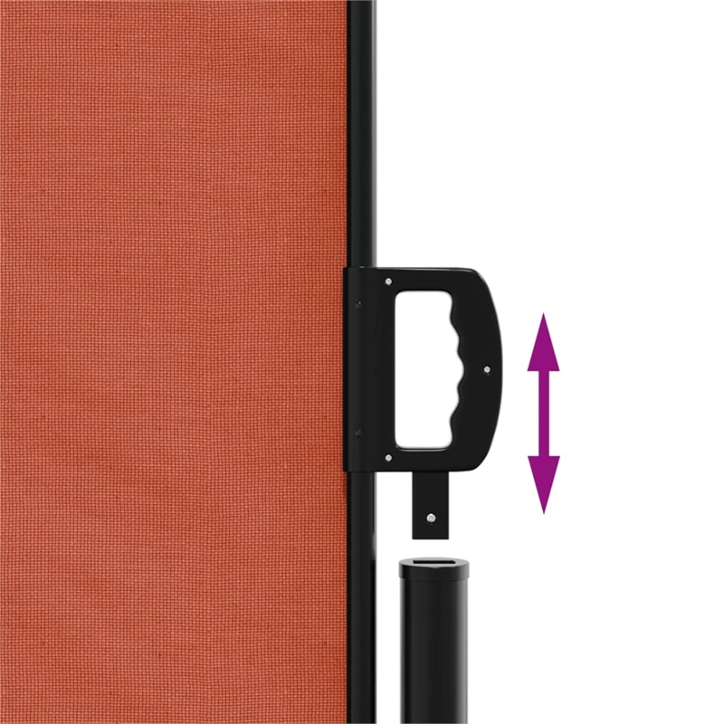 vidaXL Retractable Side Awning in Terracotta