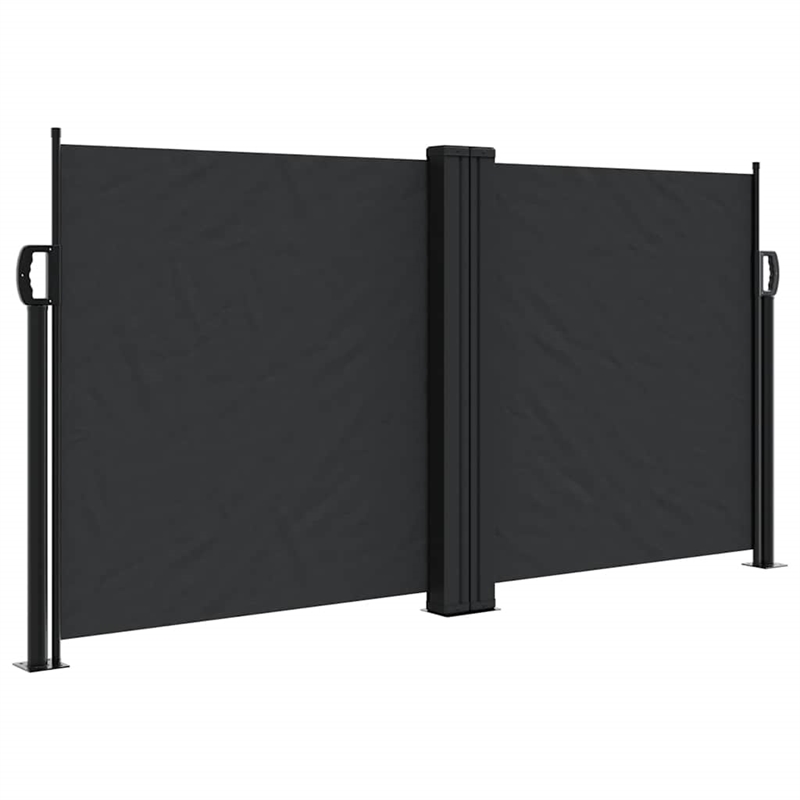 vidaXL Retractable Side Awning in Black