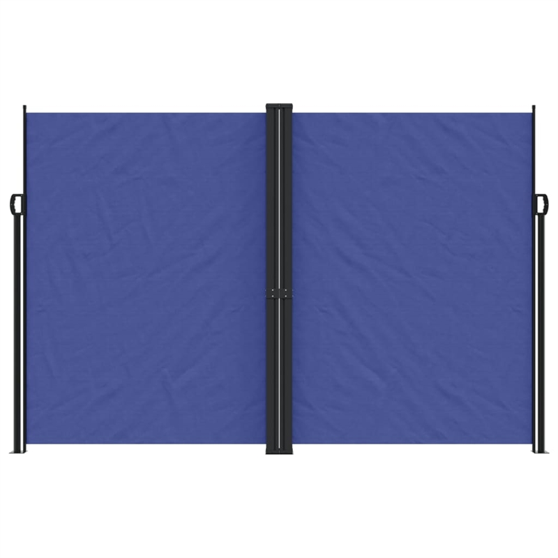 vidaXL Retractable Side Awning with PU Coating in Blue