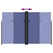 vidaXL Retractable Side Awning with PU Coating in Blue