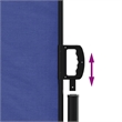 vidaXL Retractable Side Awning with PU Coating in Blue