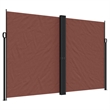 vidaXL Retractable Side Awning in Brown
