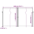 vidaXL Retractable Side Awning in Brown