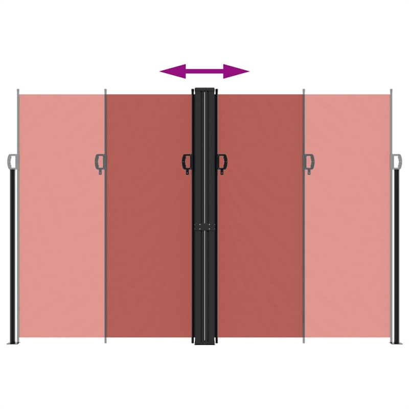 vidaXL Retractable Side Awning with PU Coating in Terracotta