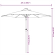 vidaXL Large Garden Parasol in White