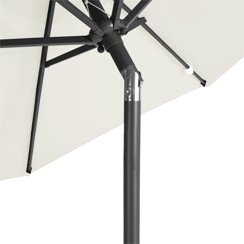 vidaXL Large Garden Parasol in White