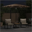 vidaXL Large Garden Parasol with Powder-Coated Steel in Brown