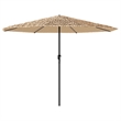 vidaXL Large Garden Parasol with Powder-Coated Steel in Brown