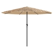 vidaXL Large Garden Parasol with Powder-Coated Steel in Brown