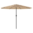 vidaXL Large Garden Parasol with Powder-Coated Steel in Brown
