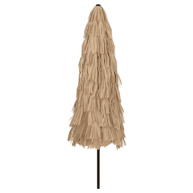 vidaXL Large Garden Parasol with Powder-Coated Steel in Brown
