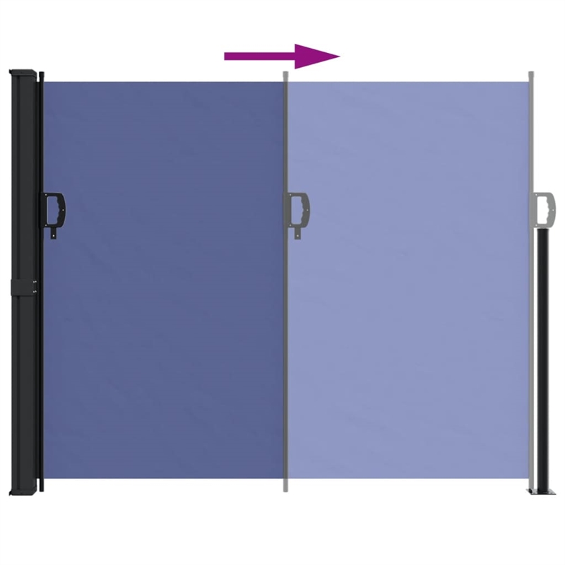 vidaXL Retractable Side Awning in Blue