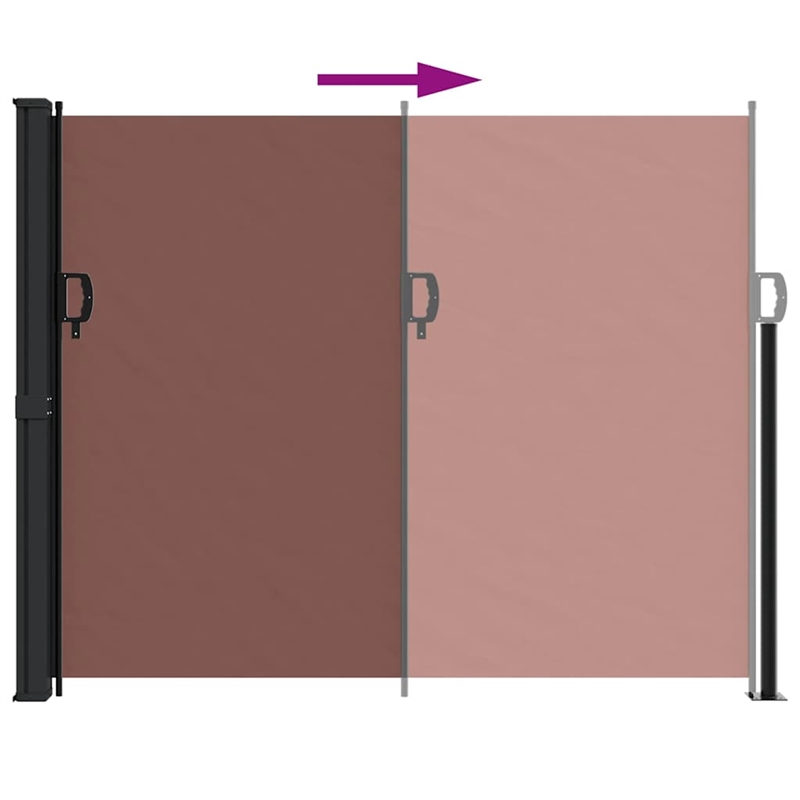 vidaXL Retractable Side Awning in Brown