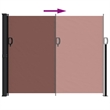 vidaXL Retractable Side Awning in Brown
