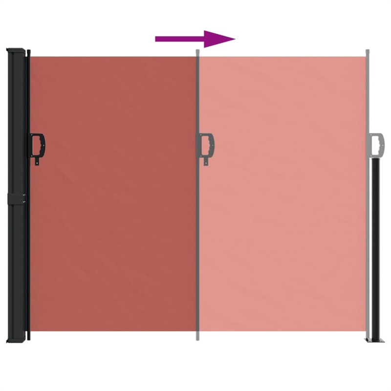 vidaXL Retractable Side Awning with PU Coating in Terracotta