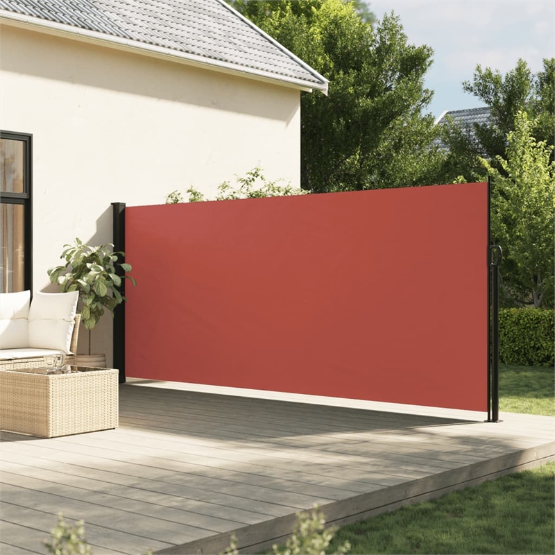 vidaXL Retractable Side Awning with PU Coating in Terracotta