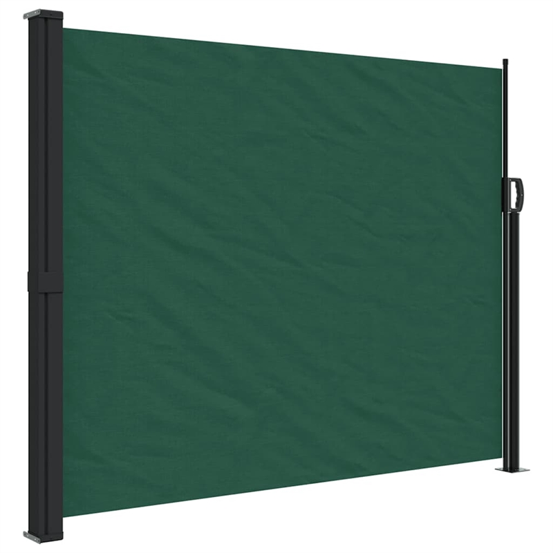 vidaXL Retractable Side Awning in Dark Green