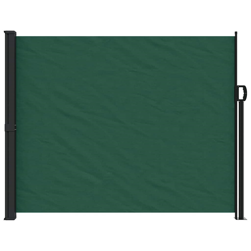 vidaXL Retractable Side Awning in Dark Green