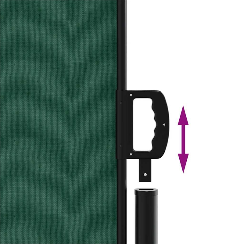 vidaXL Retractable Side Awning in Dark Green