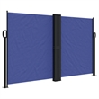 vidaXL Retractable Side Awning with PU Coating in BLue