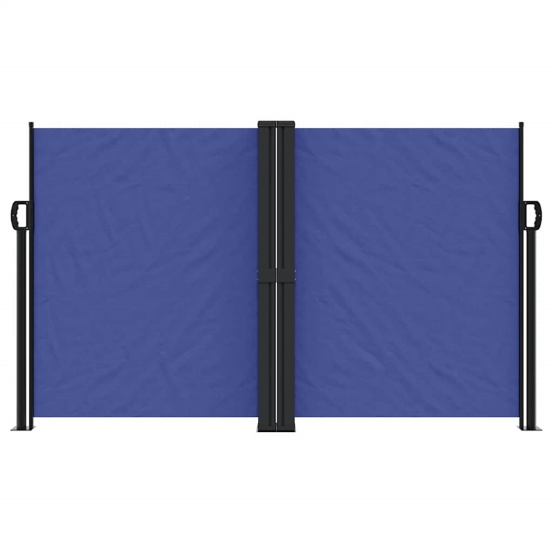 vidaXL Retractable Side Awning with PU Coating in BLue
