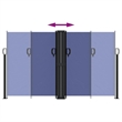 vidaXL Retractable Side Awning with PU Coating in BLue