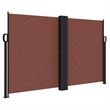 vidaXL Retractable Side Awning with PU Coating in Brown
