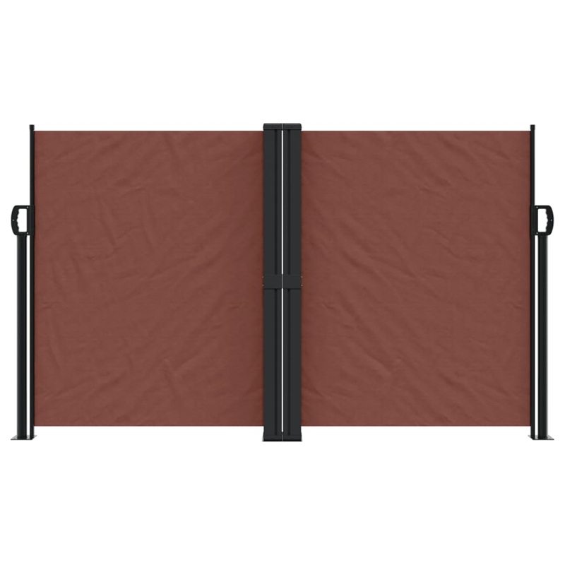 vidaXL Retractable Side Awning with PU Coating in Brown