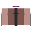 vidaXL Retractable Side Awning with PU Coating in Brown