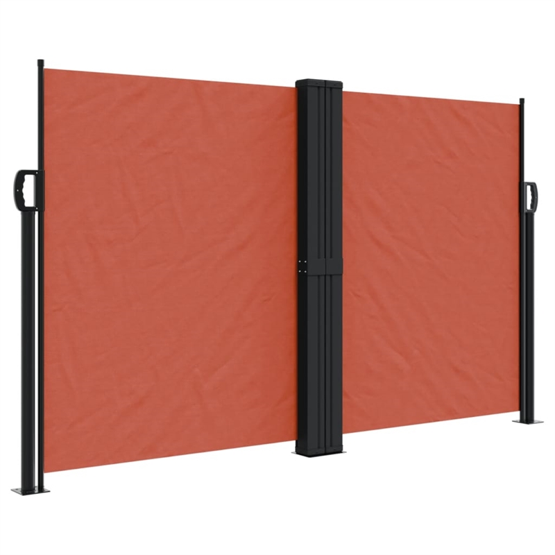vidaXL Retractable Side Awning with PU Coating in Terracotta