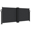 vidaXL Retractable Side Awning with PU Coating in Black