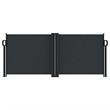 vidaXL Retractable Side Awning with PU Coating in Black