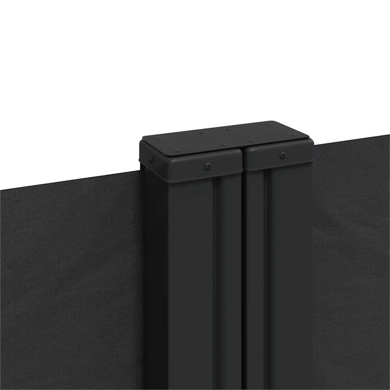 vidaXL Retractable Side Awning with PU Coating in Black