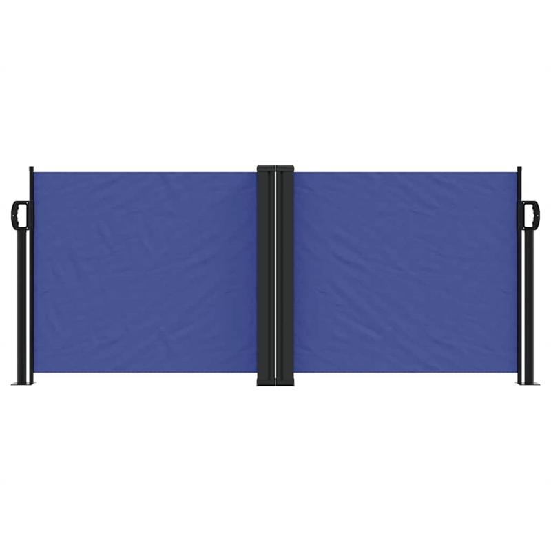 vidaXL Retractable Side Awning with PU Coating in Blue