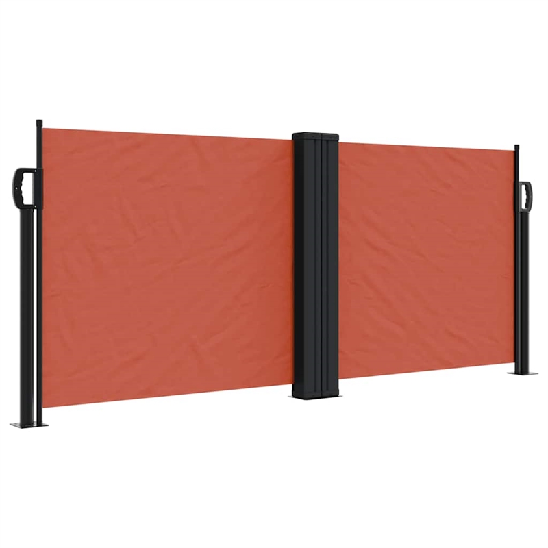 vidaXL Retractable Side Awning with PU Coating in Terracotta