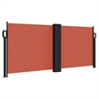 vidaXL Retractable Side Awning with PU Coating in Terracotta