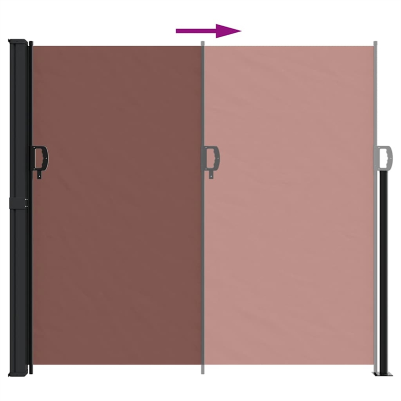 vidaXL Retractable Side Awning in Brown