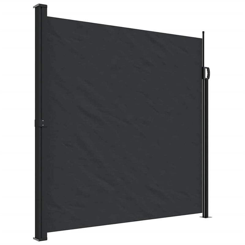 vidaXL Retractable Side Awning in Black