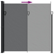 vidaXL Retractable Side Awning in Black