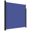 vidaXL Large Retractable Side Awning with PU Coating in Blue
