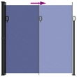 vidaXL Large Retractable Side Awning with PU Coating in Blue