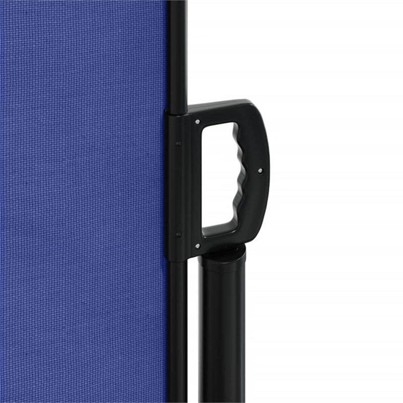 vidaXL Large Retractable Side Awning with PU Coating in Blue