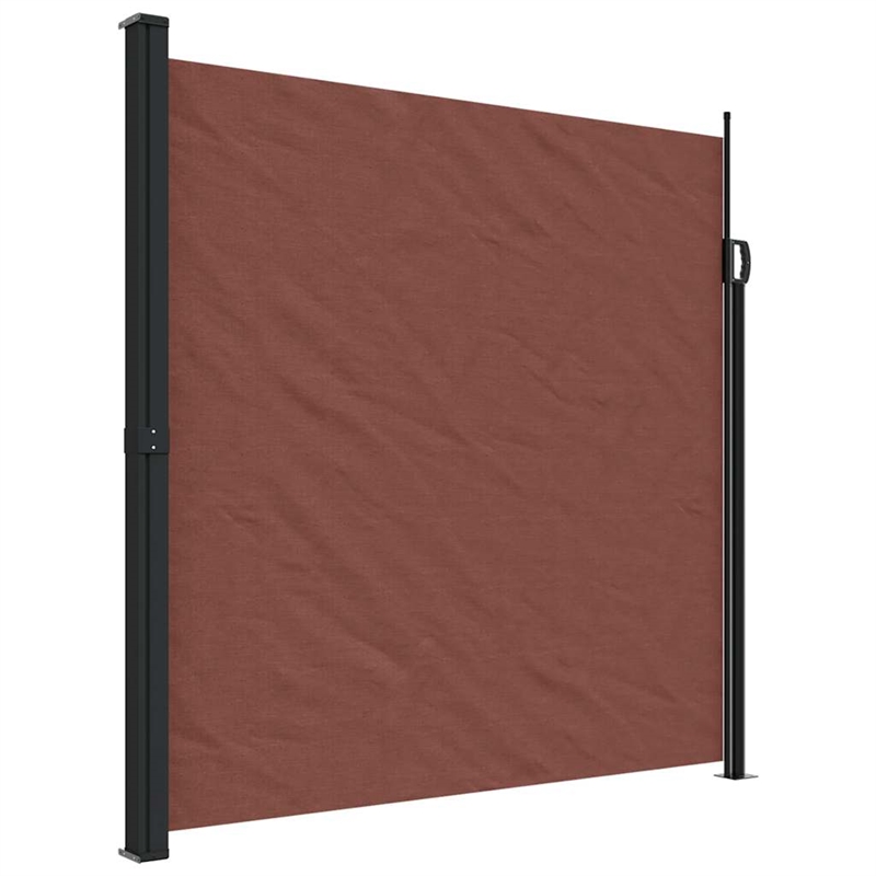 vidaXL Retractable Side Awning in Brown