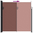vidaXL Retractable Side Awning in Brown