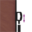 vidaXL Retractable Side Awning in Brown